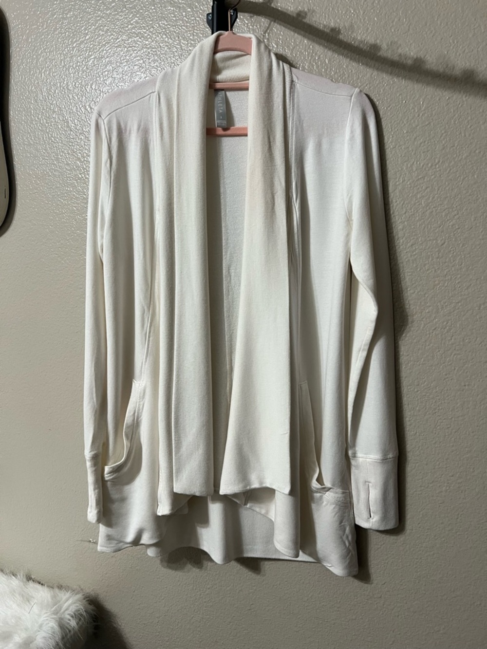 Athleta Womens 
Pranayama Open Front Waterfall
Cardigan Casual Cozy Soft Sz-SM